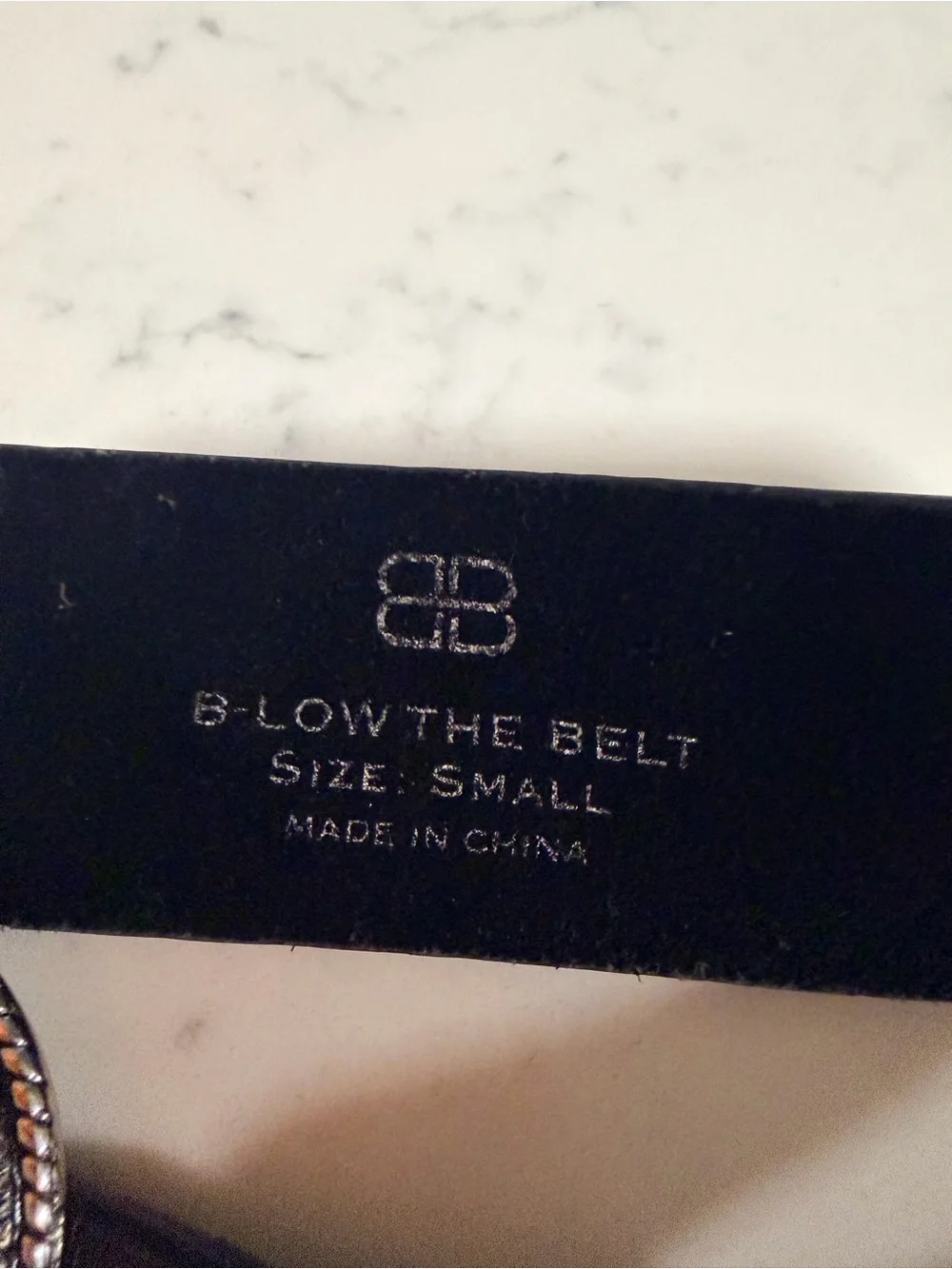 B-Low the Belt Black Double Western Buckle Belt with Silver Hardware